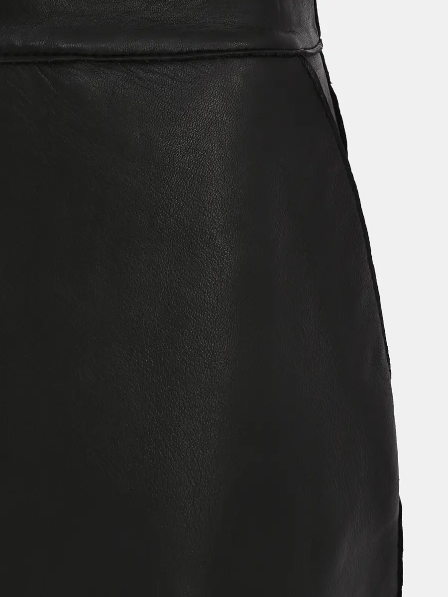 Юбка кожаная