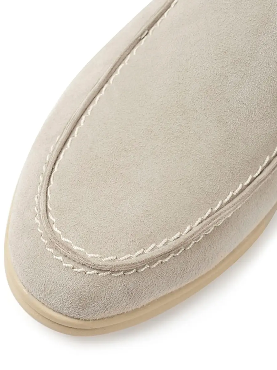 Лоферы замшевые