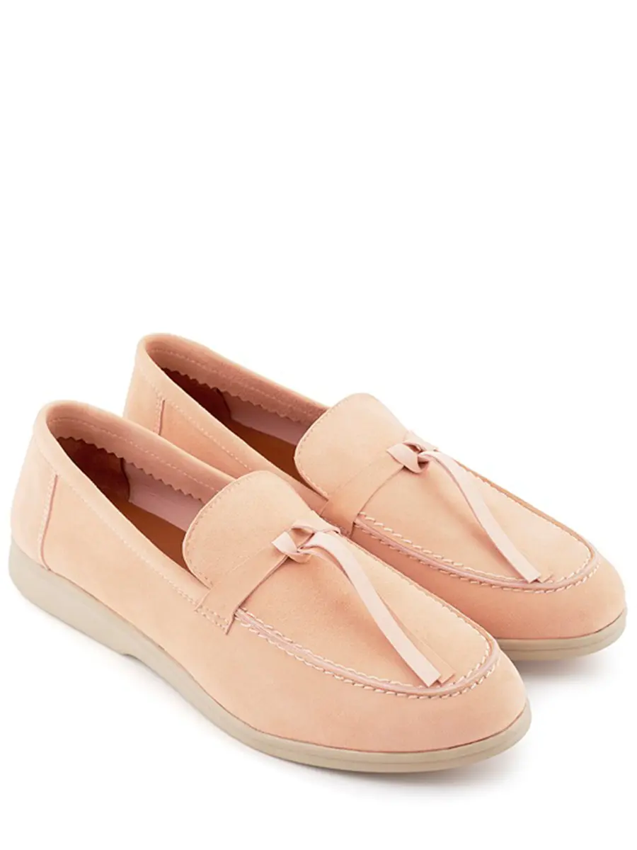 Лоферы замшевые