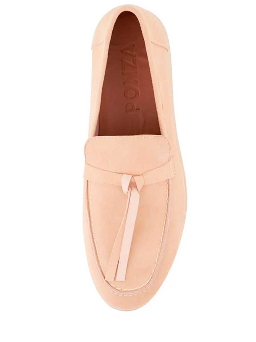 Лоферы замшевые