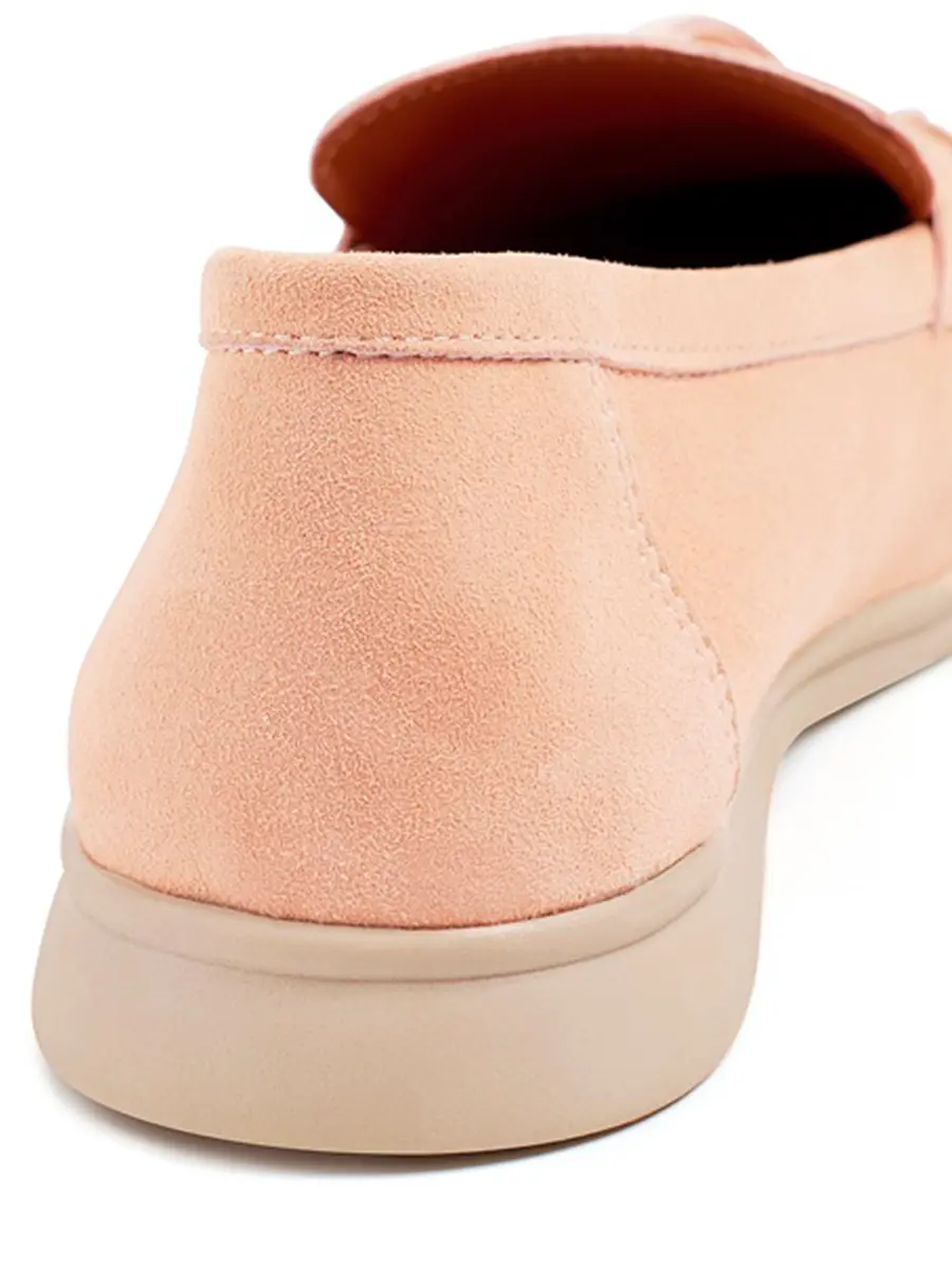 Лоферы замшевые