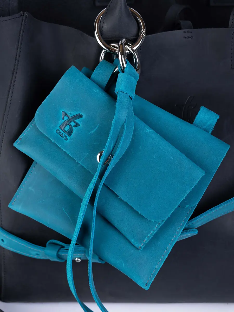 Сумка-тоут L ДАРК-ДЖИНС кожаная