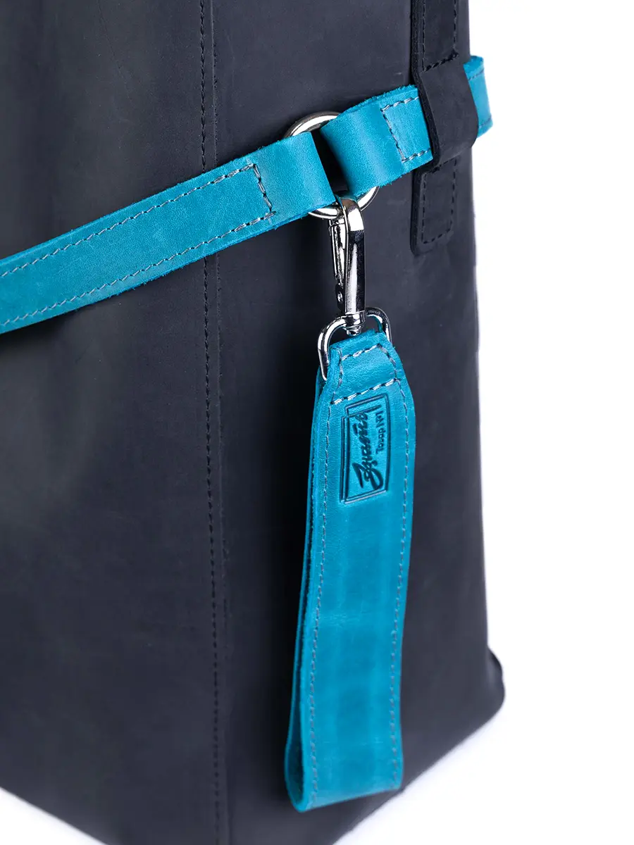 Сумка-тоут L ДАРК-ДЖИНС кожаная