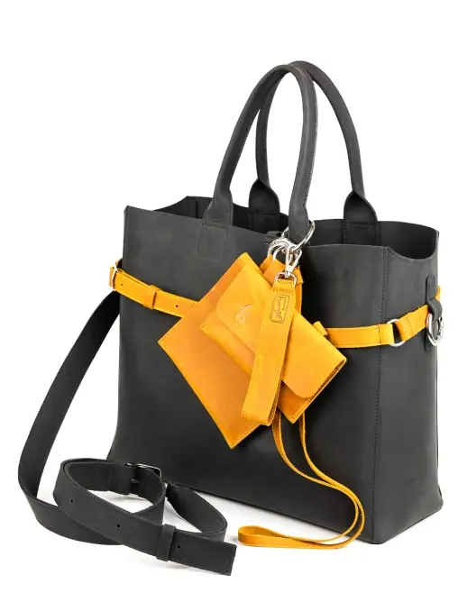 Сумка-тоут L ДАРК-МЕДЬ кожаная ЗНАТЬ