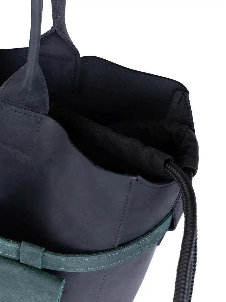 Сумка-тоут L ДАРК-ФОРЕСТ кожаная