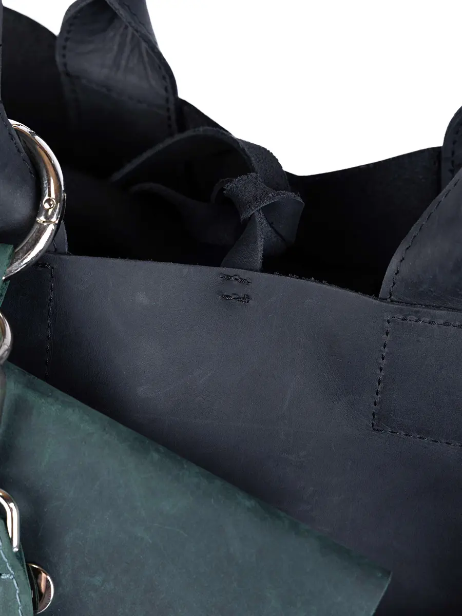 Сумка-тоут L ДАРК-ФОРЕСТ кожаная