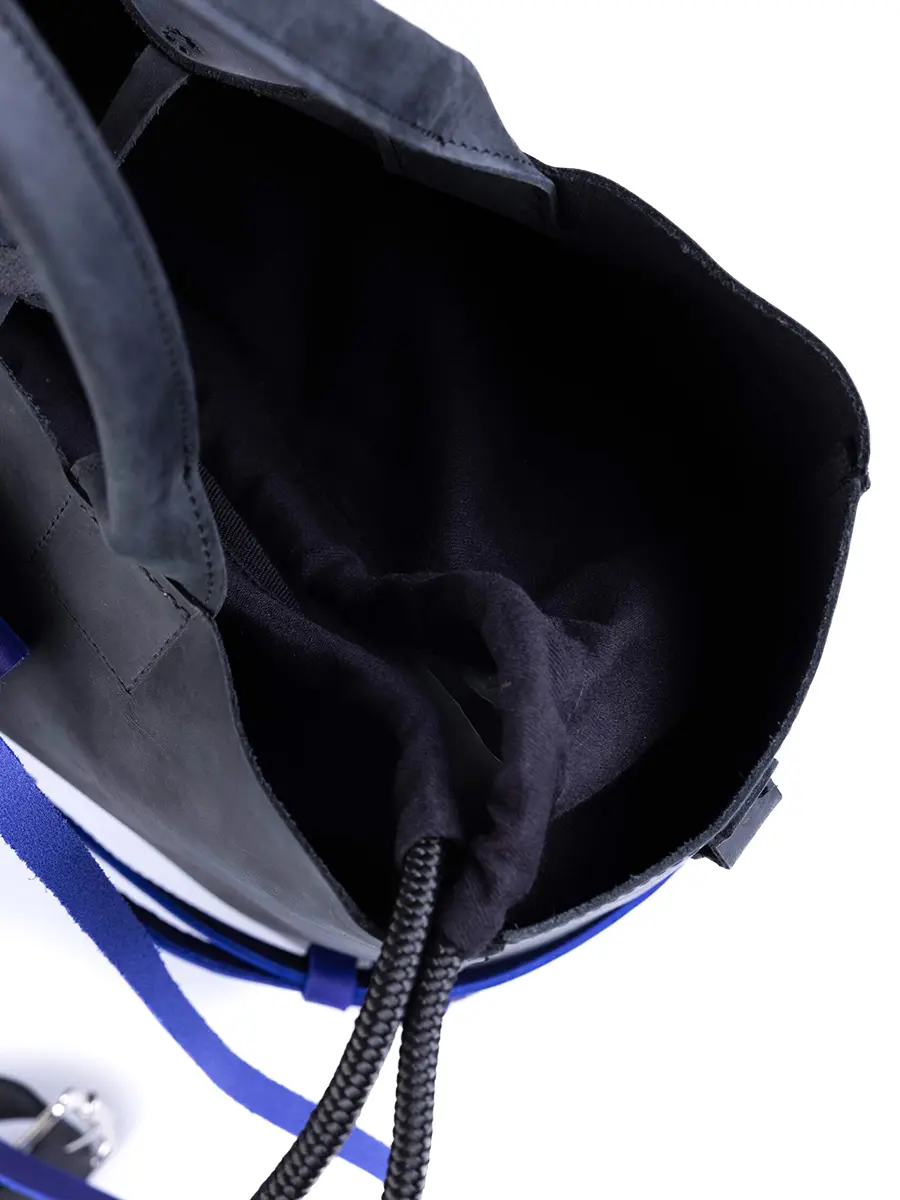 Сумка-тоут L ДАРК-НЕОН кожаная