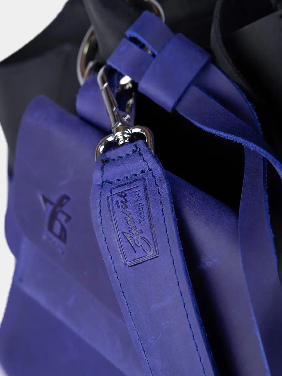 Сумка-тоут L ДАРК-НЕОН кожаная