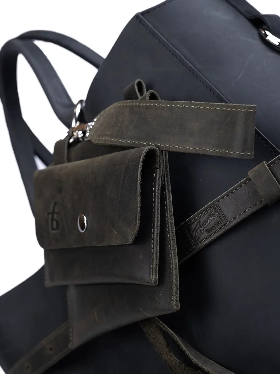 Сумка-тоут L ДАРК-СВОМП кожаная