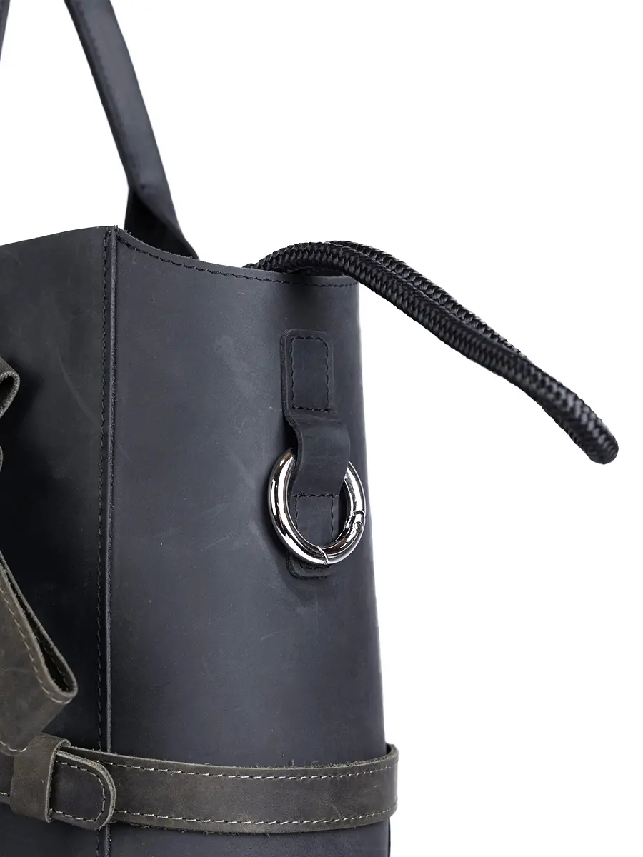 Сумка-тоут L ДАРК-СВОМП кожаная