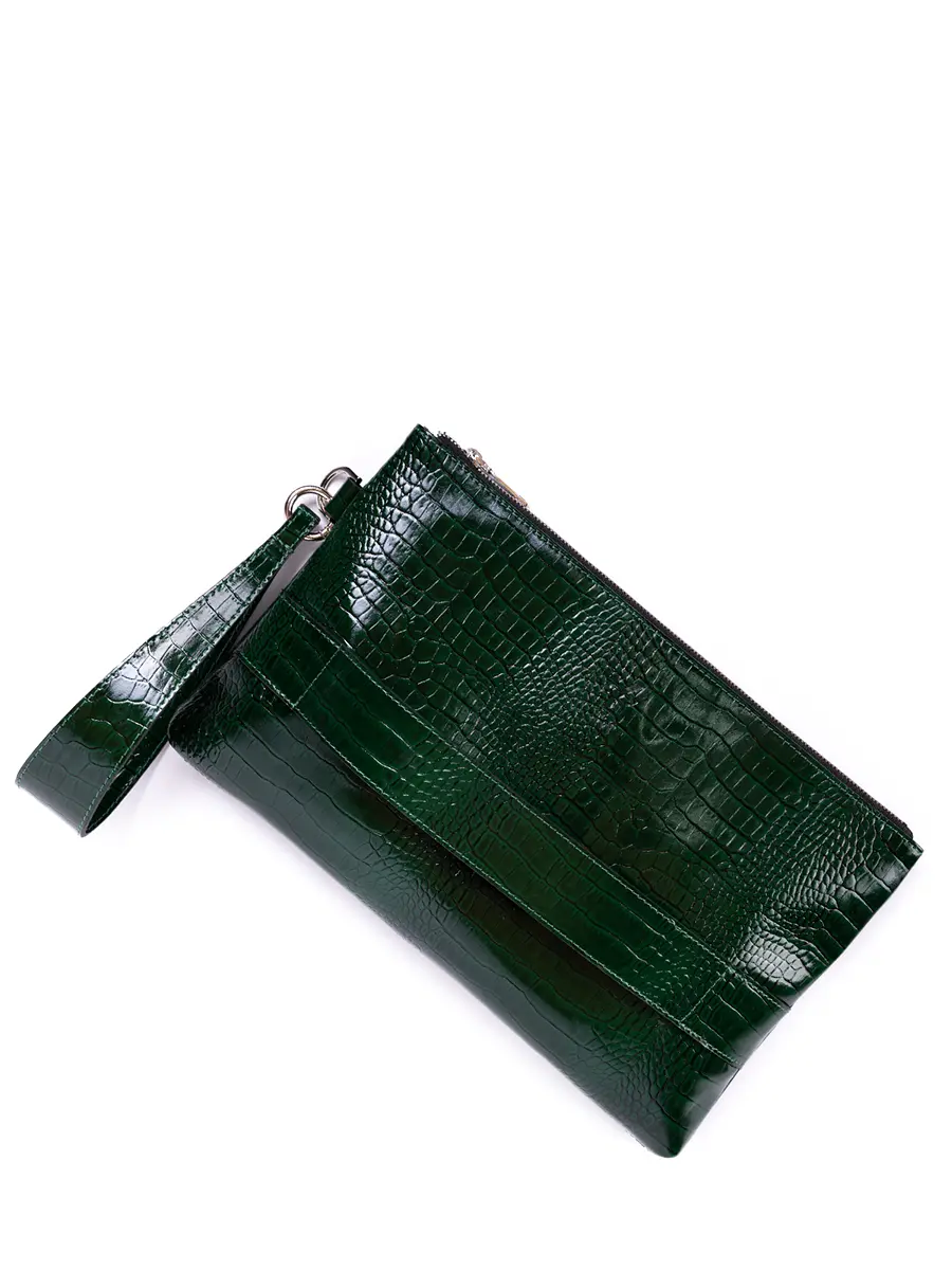 Клатч L ГАВИАЛ кожаный