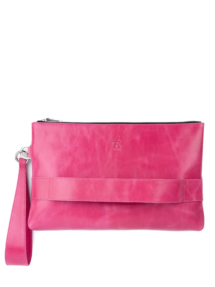 Клатч L ФЛАМИНГО кожаный