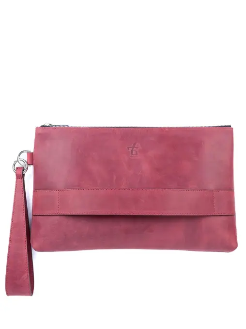 Клатч L МАЛИНА кожаный ЗНАТЬ