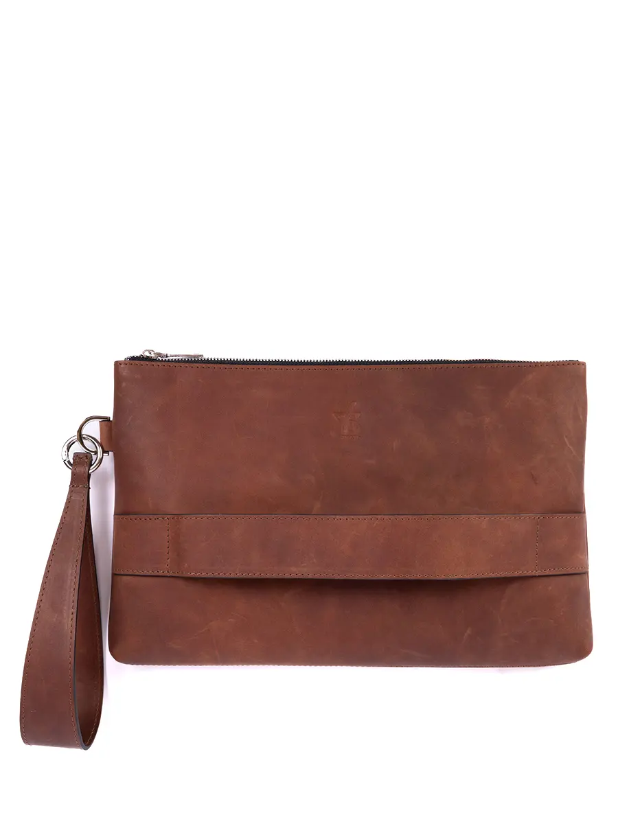 Клатч L ПЕКАН кожаный