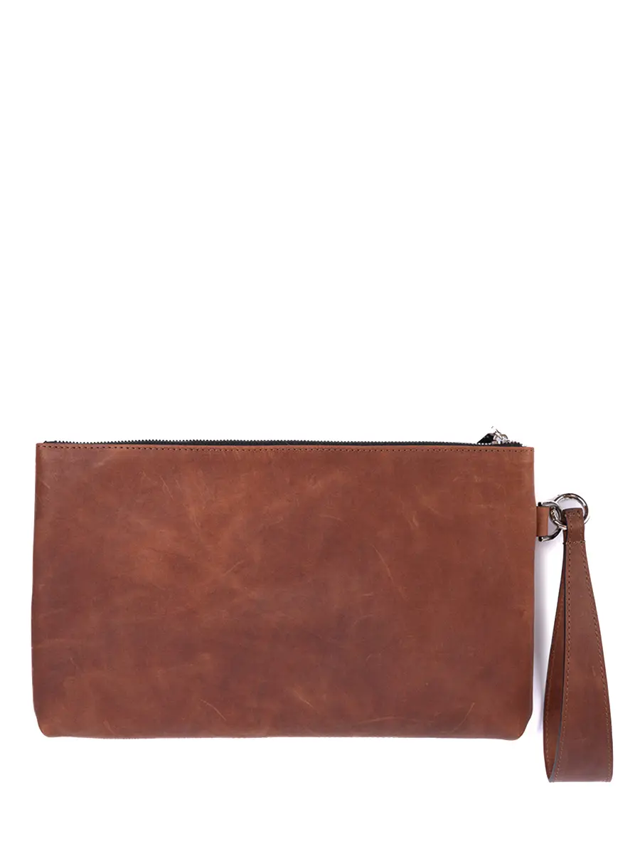 Клатч L ПЕКАН кожаный