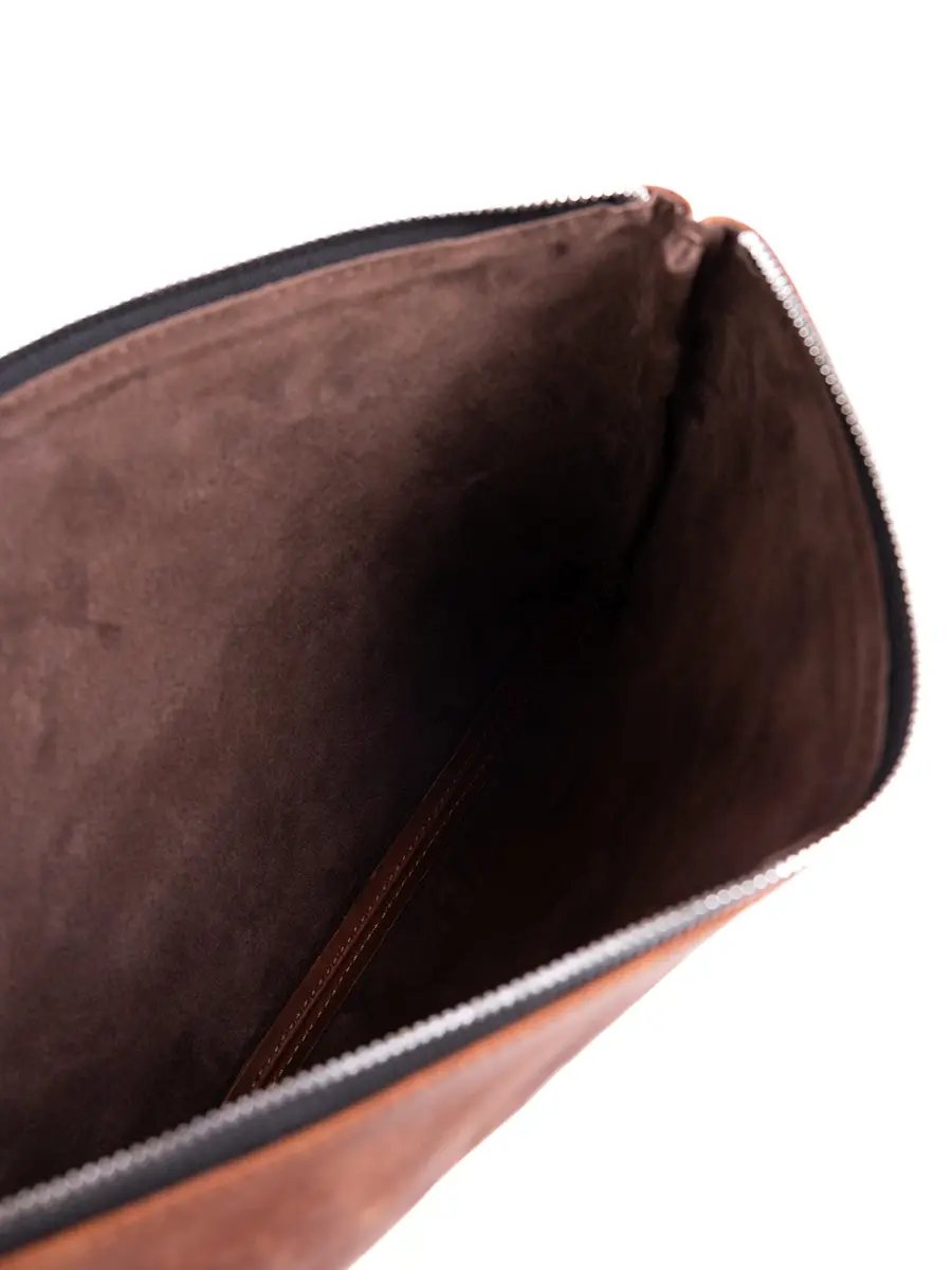 Клатч L ПЕКАН кожаный