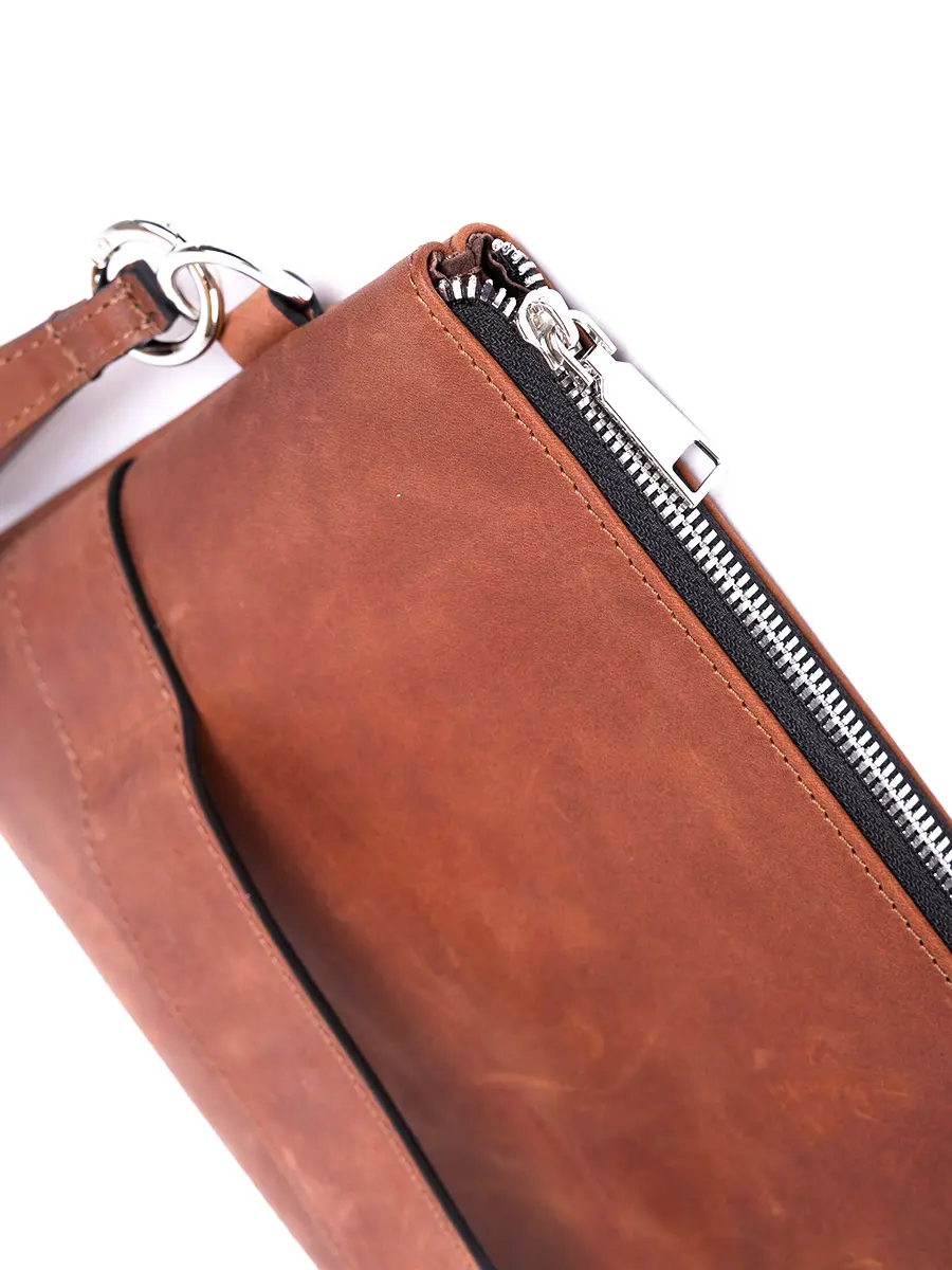 Клатч L ПЕКАН кожаный