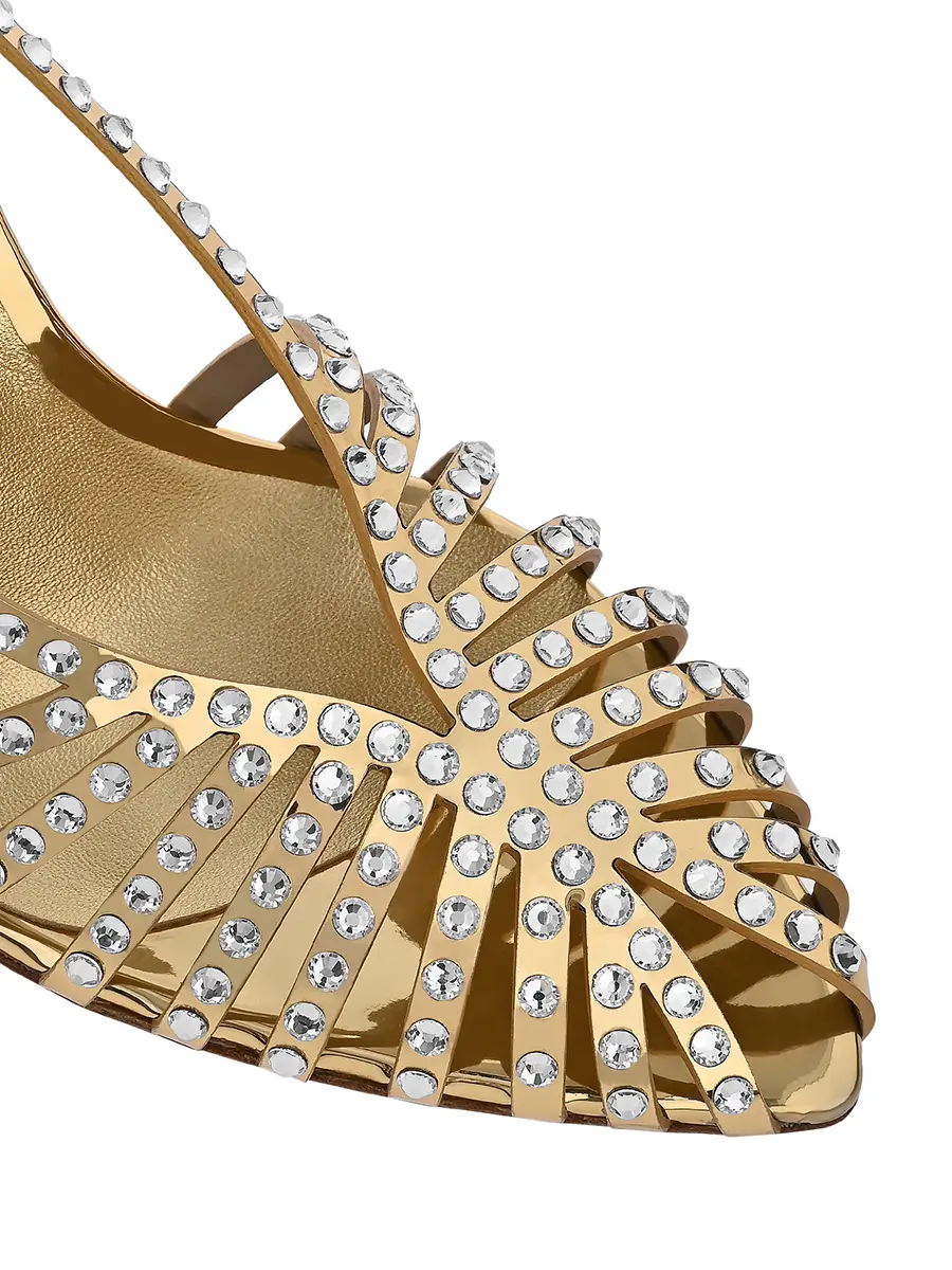 Босоножки со стразами