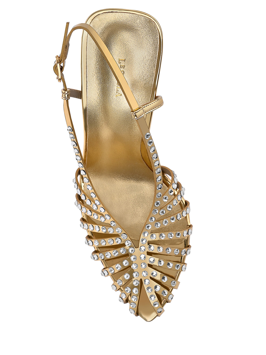 Босоножки со стразами