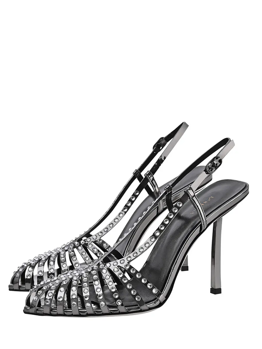 Босоножки со стразами