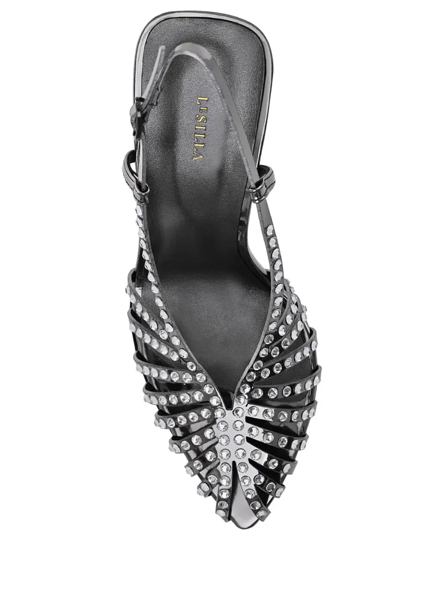 Босоножки со стразами