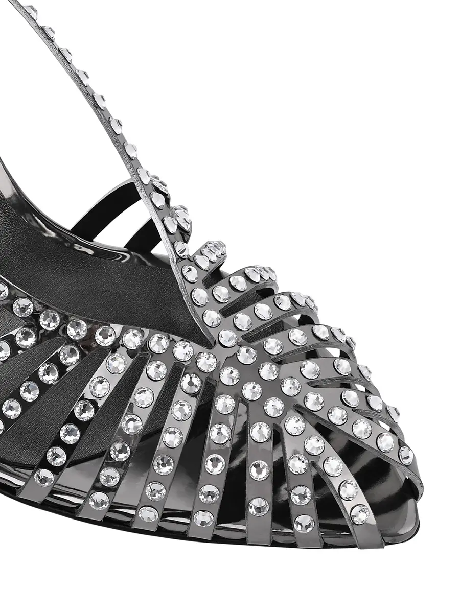 Босоножки со стразами