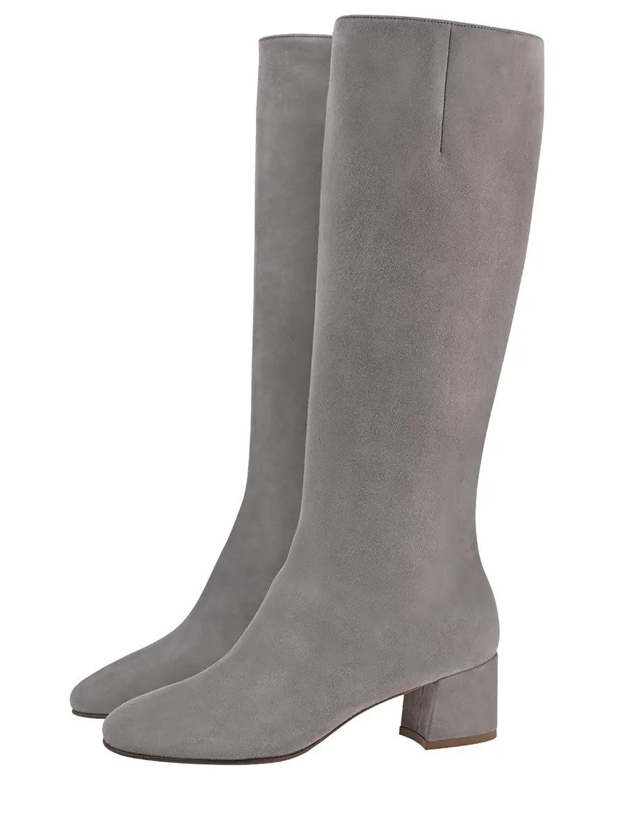 Сапоги замшевые