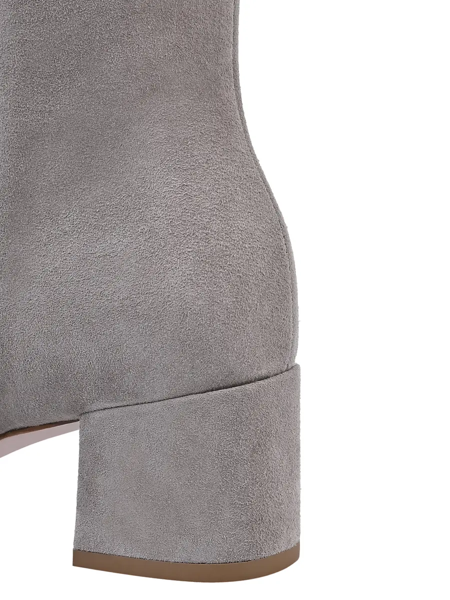 Сапоги замшевые