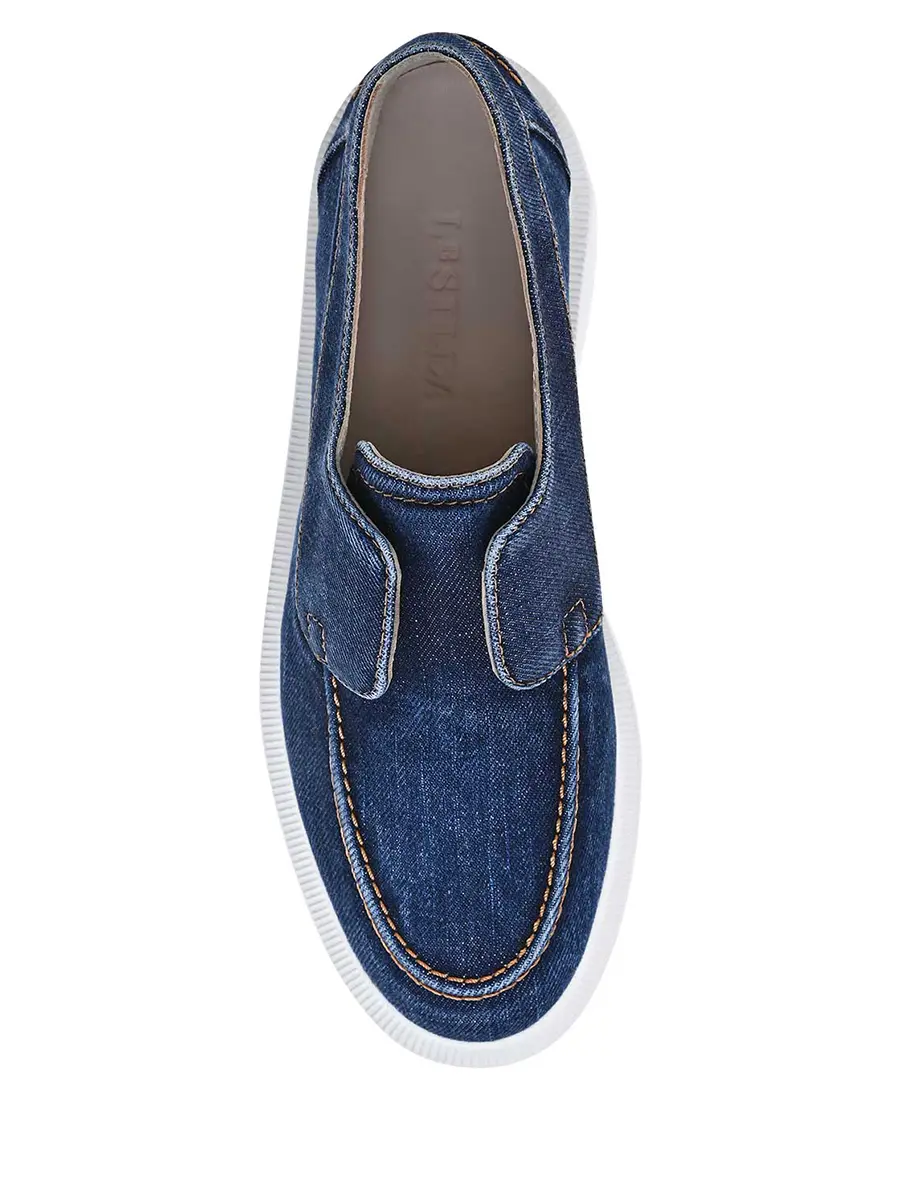 Лоферы джинсовые