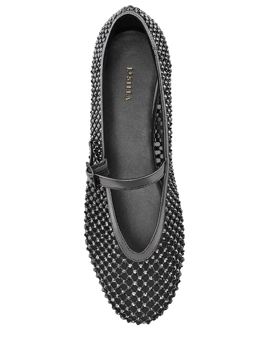 Балетки со стразами