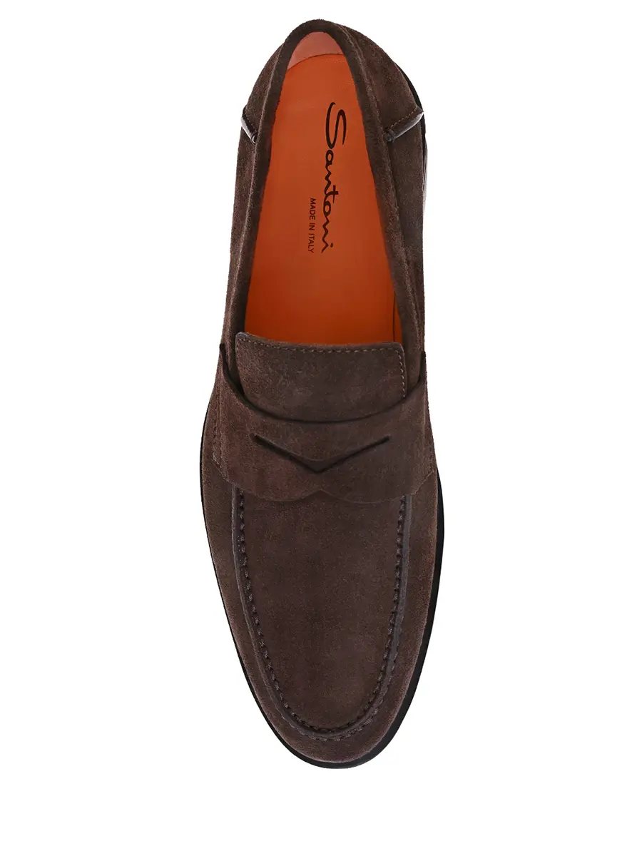 Лоферы замшевые