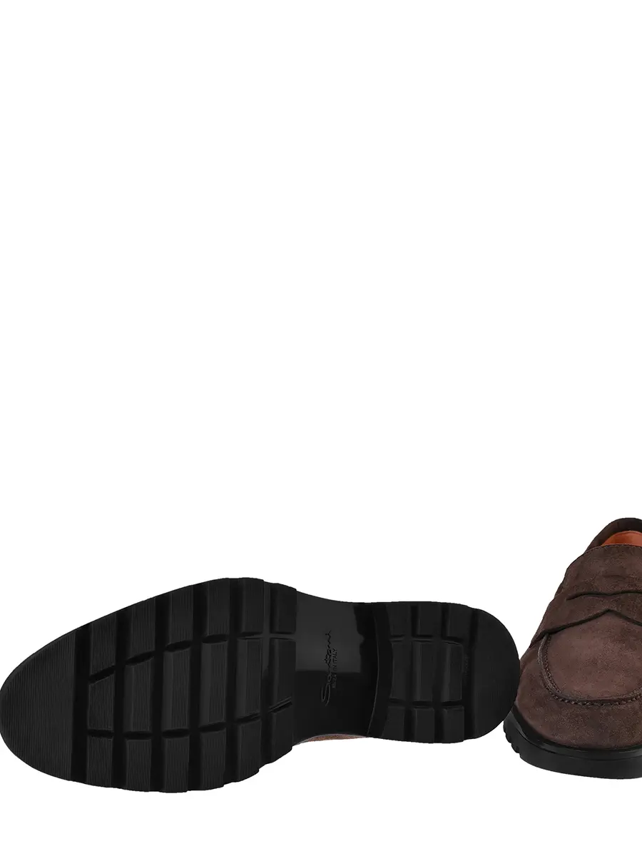 Лоферы замшевые