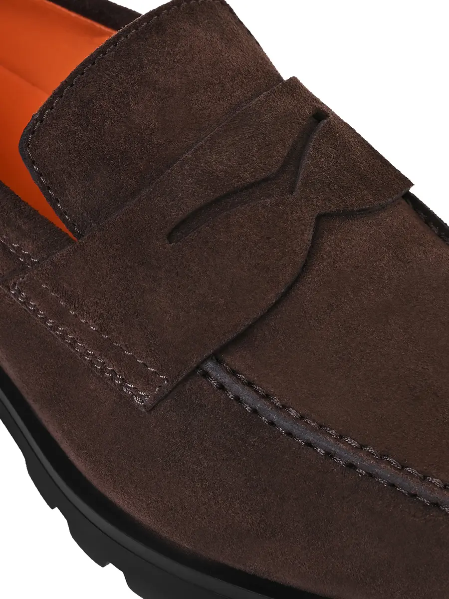 Лоферы замшевые