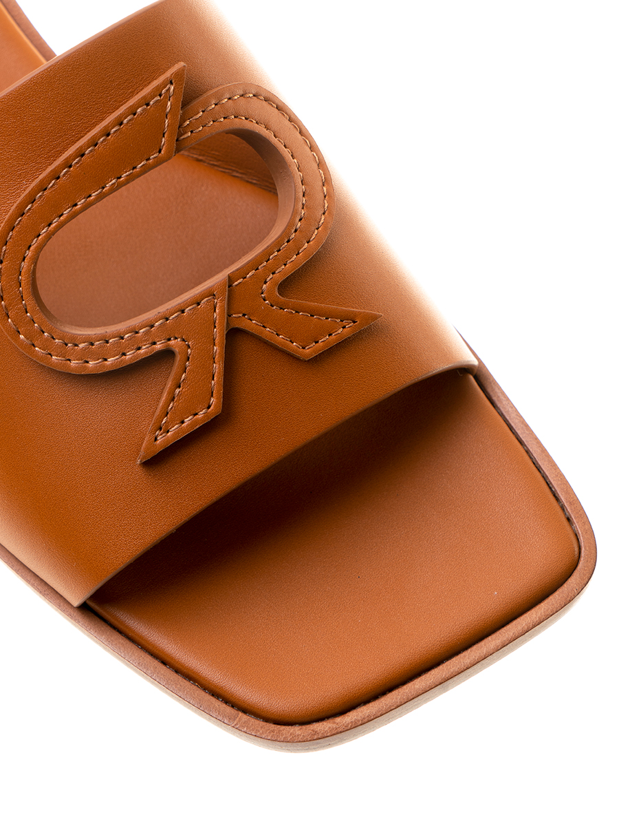 Шлепанцы кожаные