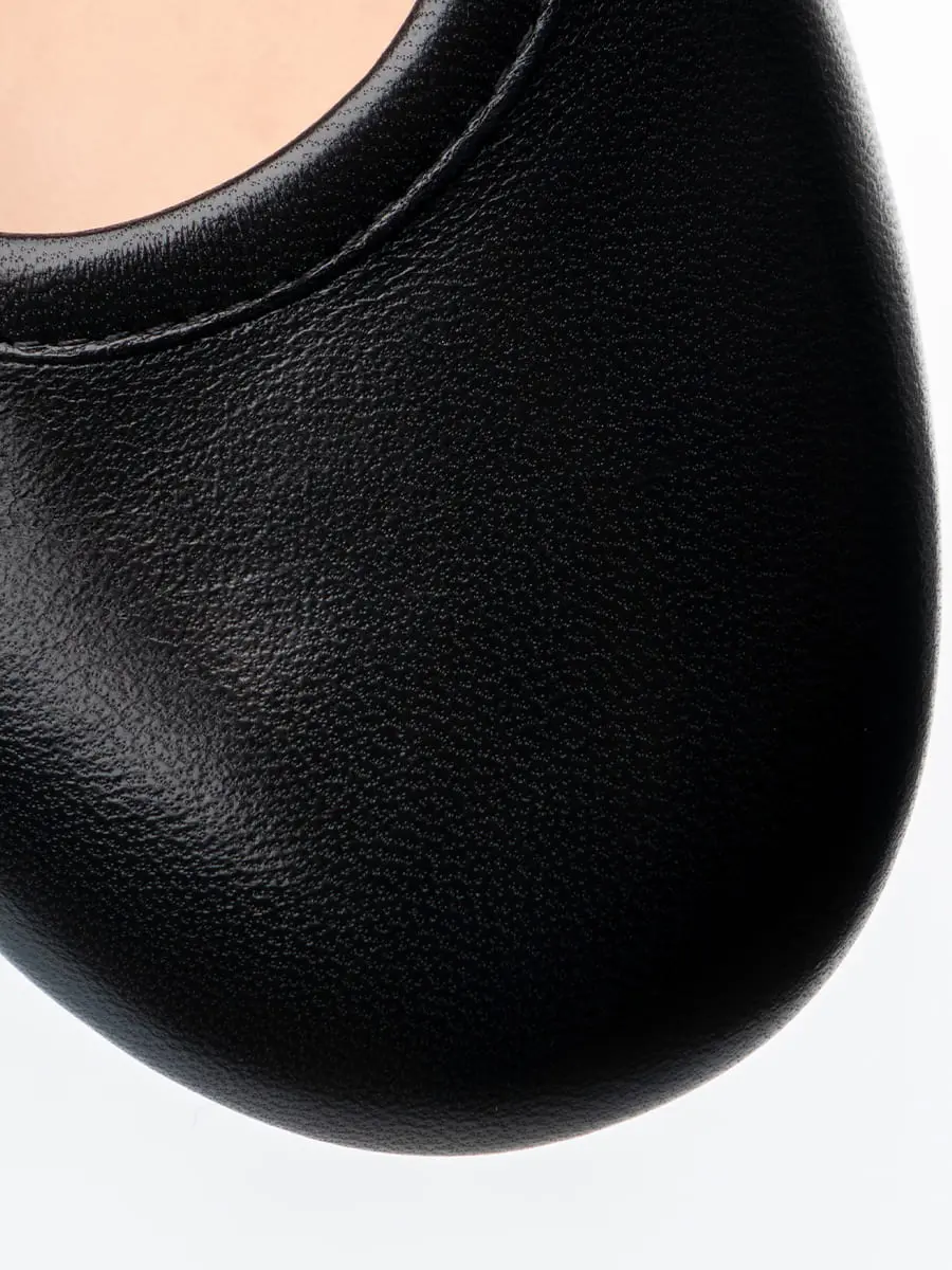 Балетки кожаные