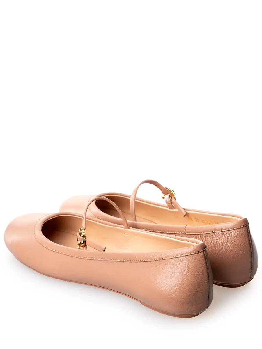 Балетки кожаные