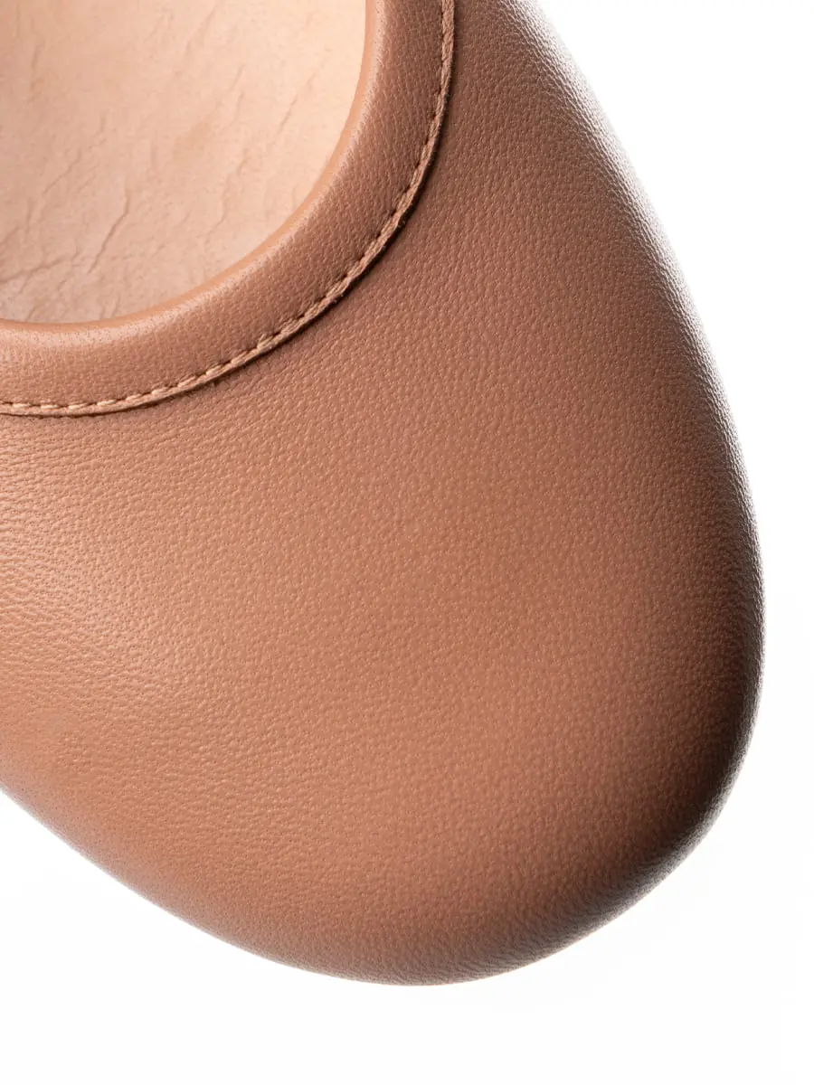 Балетки кожаные