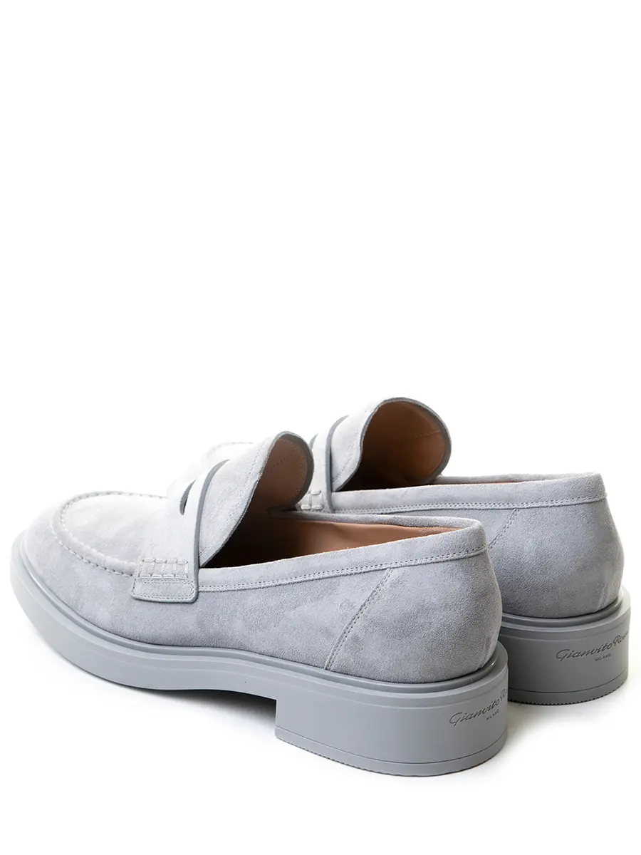 Лоферы замшевые