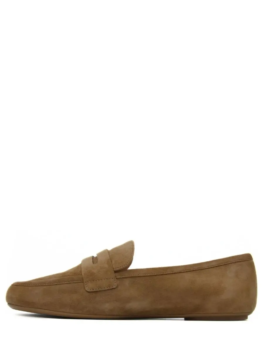 Лоферы замшевые