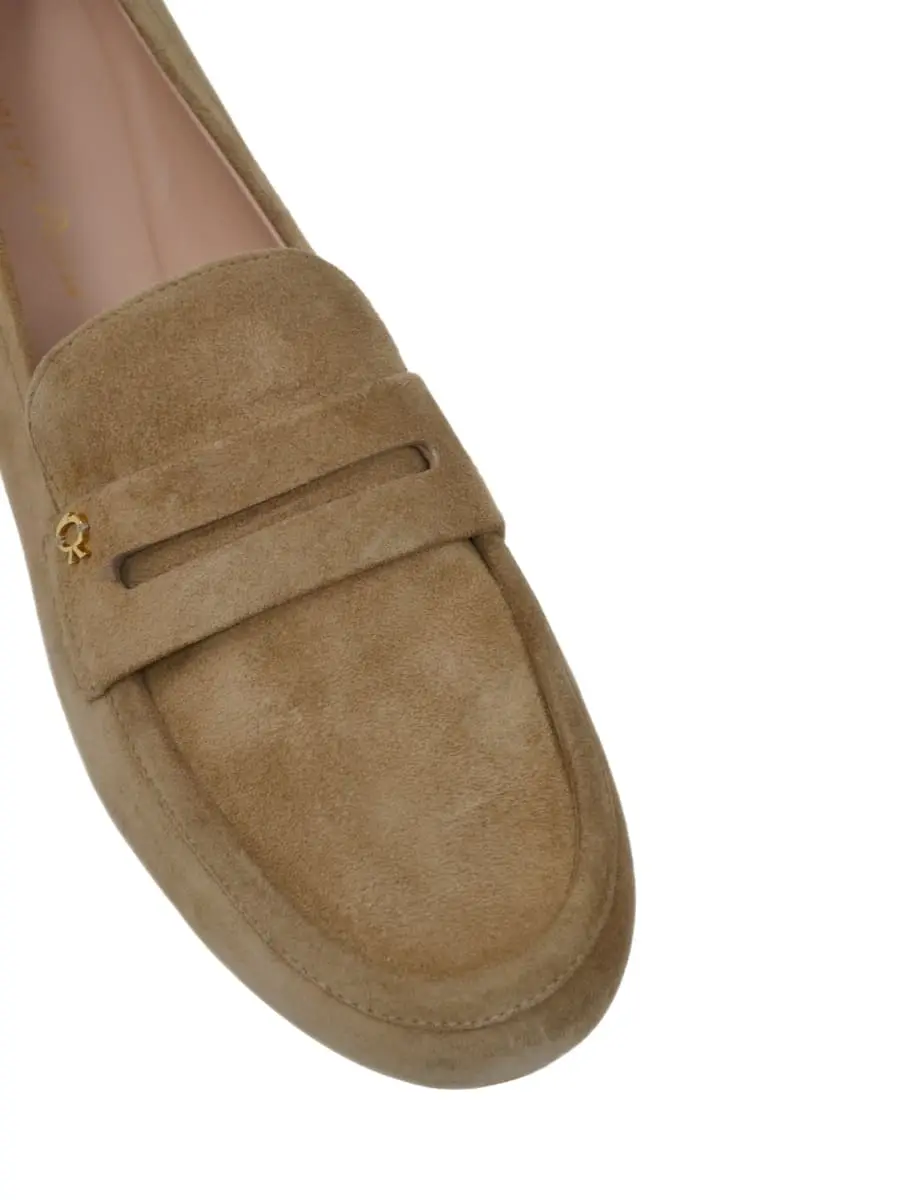 Лоферы замшевые