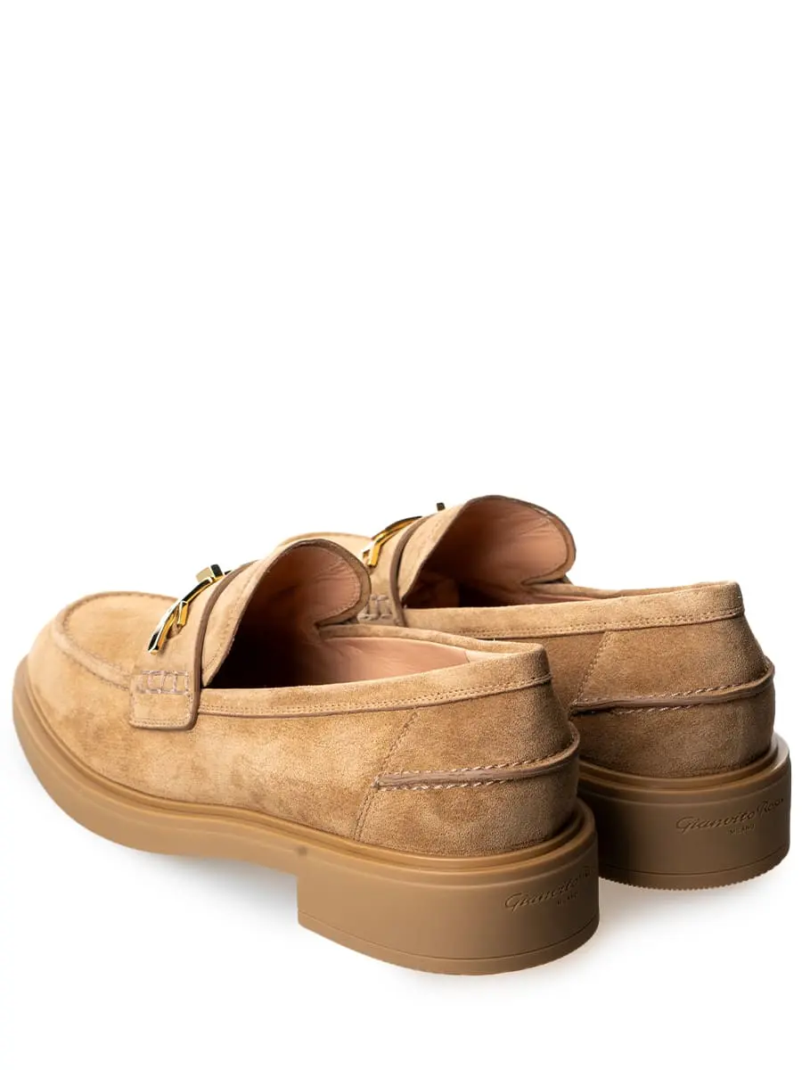 Лоферы замшевые