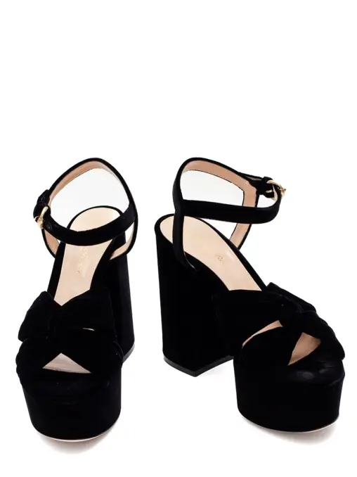 Босоножки бархатные GIANVITO ROSSI