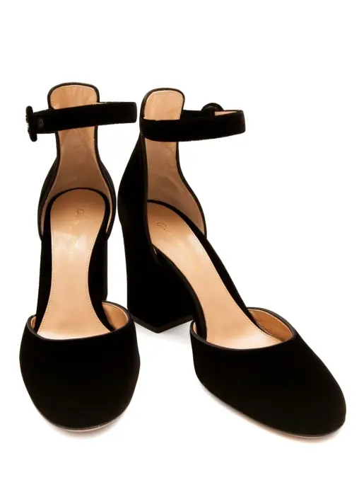 Туфли бархатные GIANVITO ROSSI