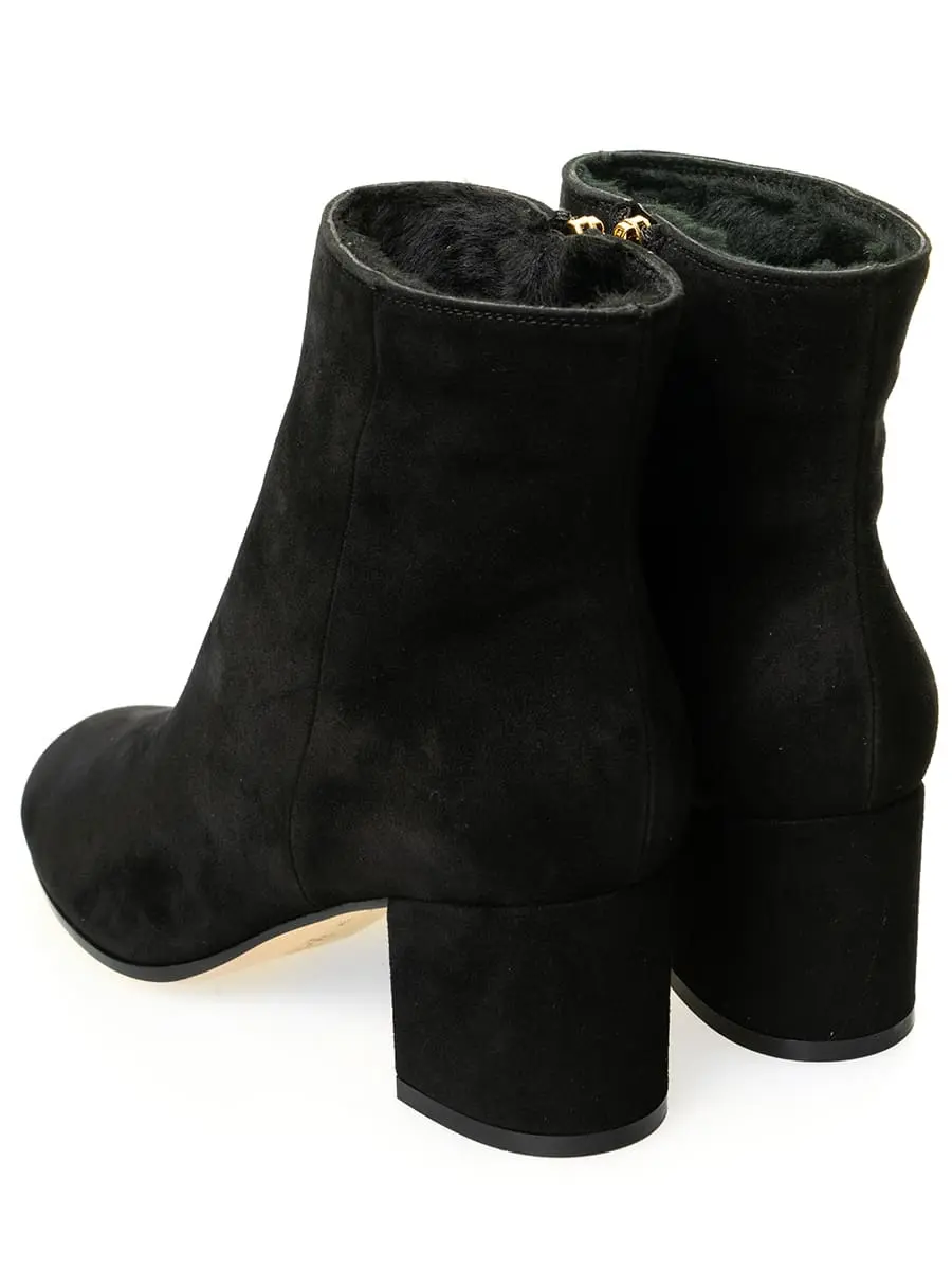 Ботильоны замшевые на меху