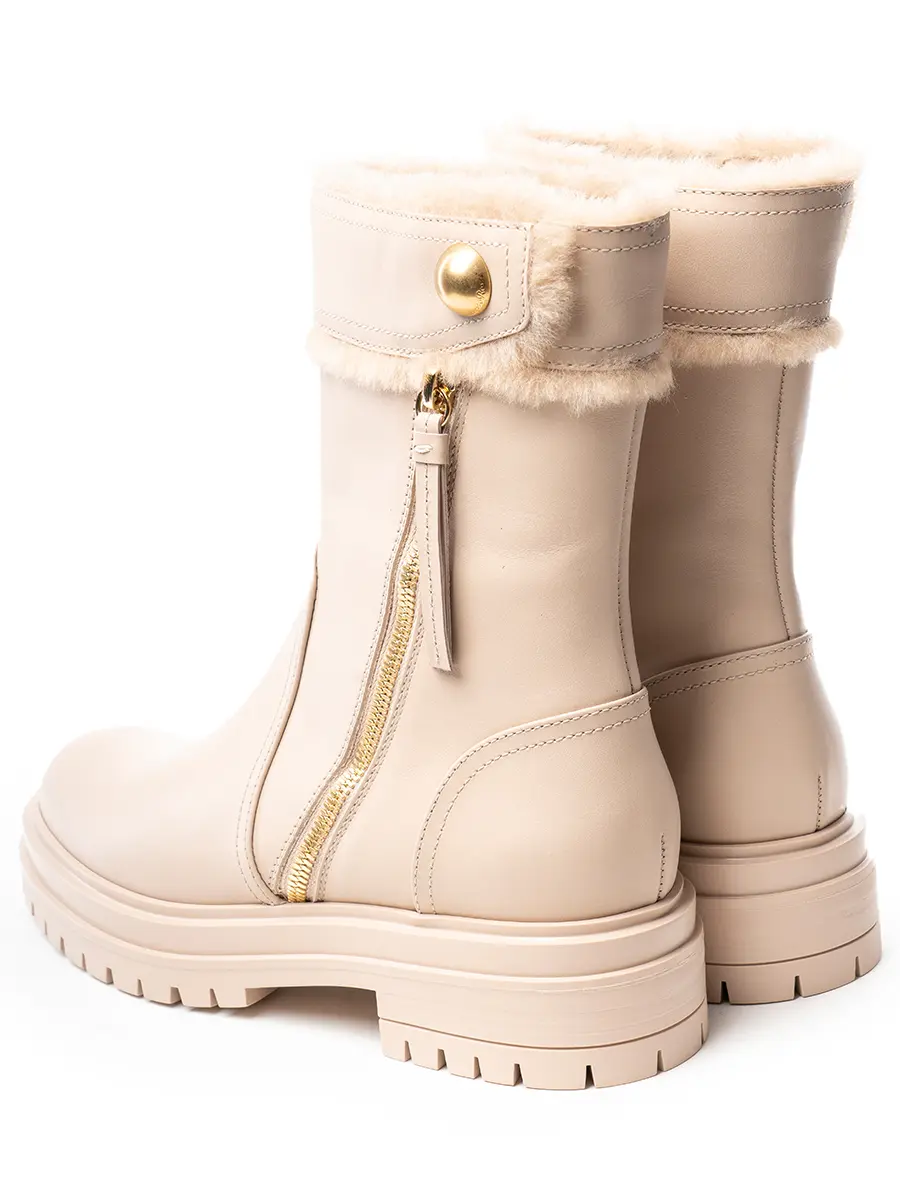 Ботинки кожаные