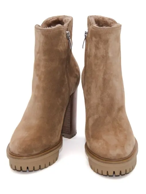 Ботильоны замшевые на меху GIANVITO ROSSI