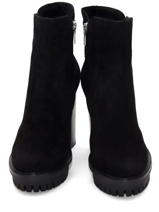 Ботильоны замшевые на меху GIANVITO ROSSI