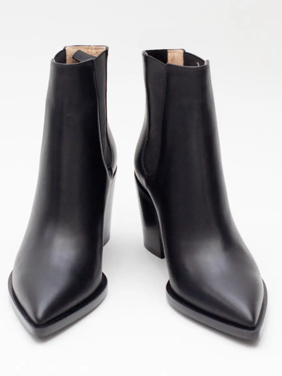 Ботильоны кожаные