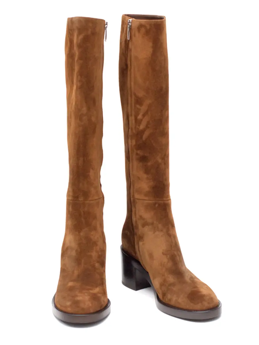 Сапоги замшевые