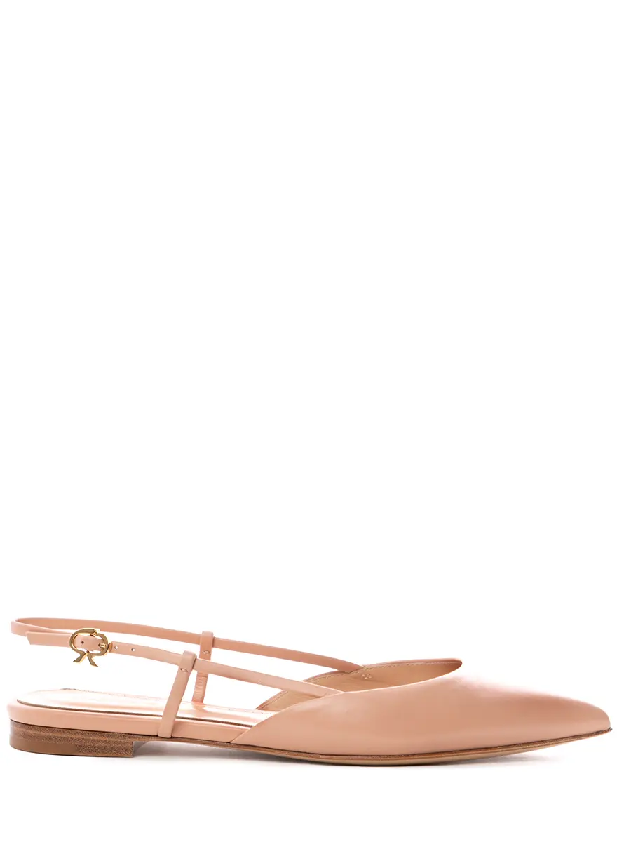 Балетки кожаные